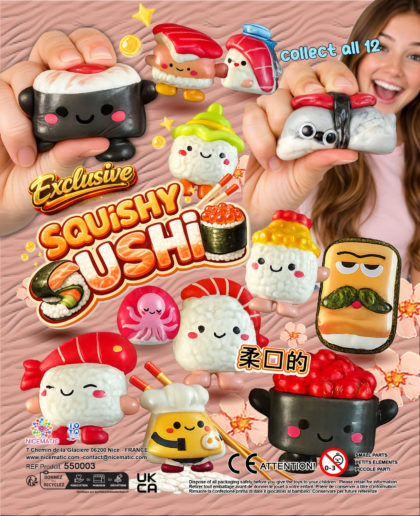 squishy sushi 20x25 cm - mod 2 - 550003